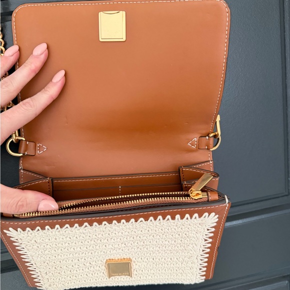 Tory Burch Beige and Brown Crochet Crossbody Bag - Picture 5 of 7